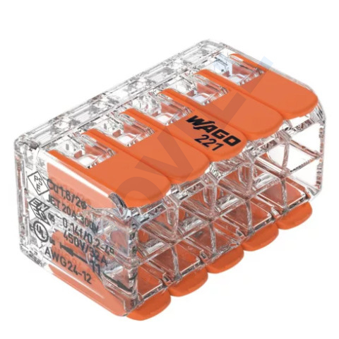 Wago 221-420 Compact vezeték összekötő 10 x 0.2 - 4 mm2